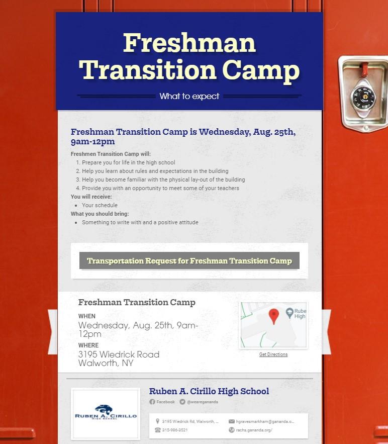 Freshman Transition Camp